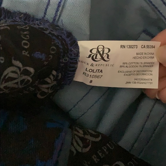 NWT Rock & Republic BLUE Jean shorts 8 - Picture 4 of 6